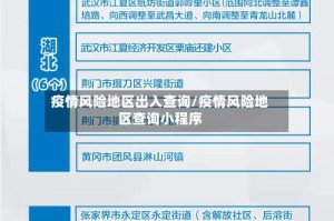 疫情风险地区出入查询/疫情风险地区查询小程序