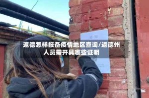 返德怎样报备疫情地区查询/返德州人员需开具哪些证明
