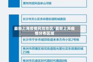 最新上海疫情风险地区/最新上海疫情分布区域