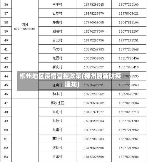 柳州地区疫情管控政策(柳州最新防疫通知)-第3张图片