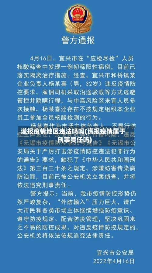 谎报疫情地区违法吗吗(谎报疫情属于刑事责任吗)-第2张图片