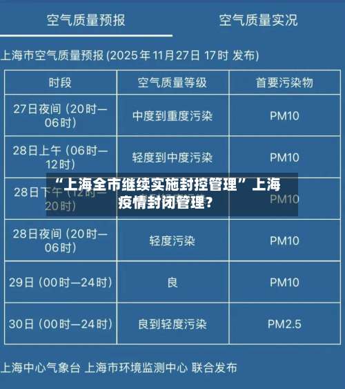 “上海全市继续实施封控管理” 上海疫情封闭管理？-第2张图片