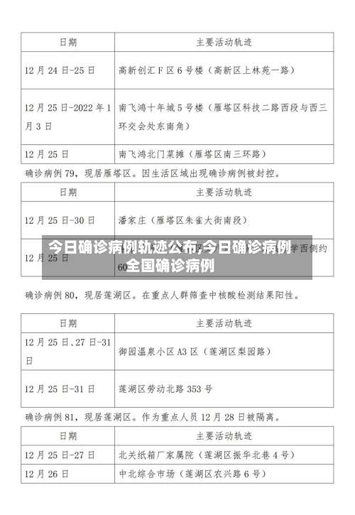 今日确诊病例轨迹公布,今日确诊病例全国确诊病例-第3张图片