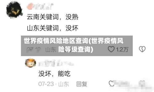 世界疫情风险地区查询(世界疫情风险等级查询)-第1张图片