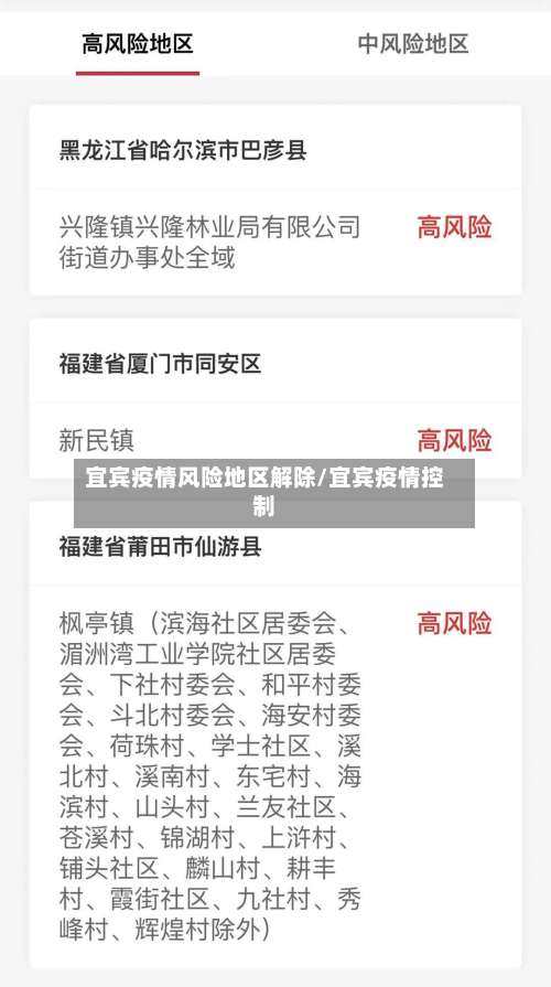 宜宾疫情风险地区解除/宜宾疫情控制-第1张图片