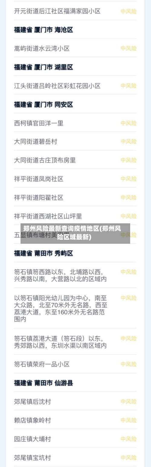 郑州风险最新查询疫情地区(郑州风险区域最新)-第1张图片