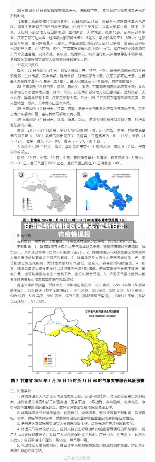 甘肃最新疫情地区名单表/最新甘肃省疫情通报-第1张图片